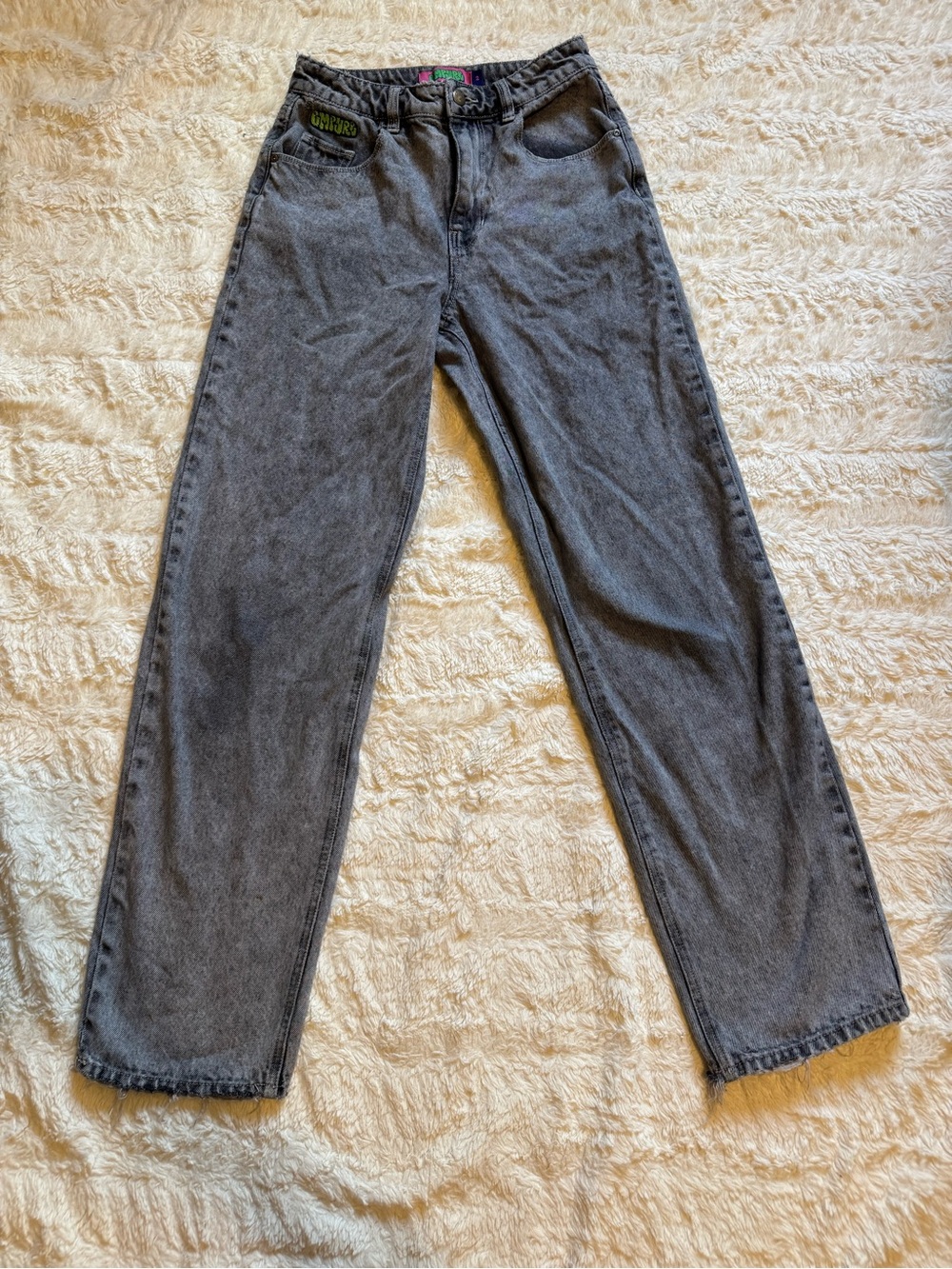 Empyre Tori 90s Black Wash Carpenter Skate Jeans Size 2 Baggy Y2K